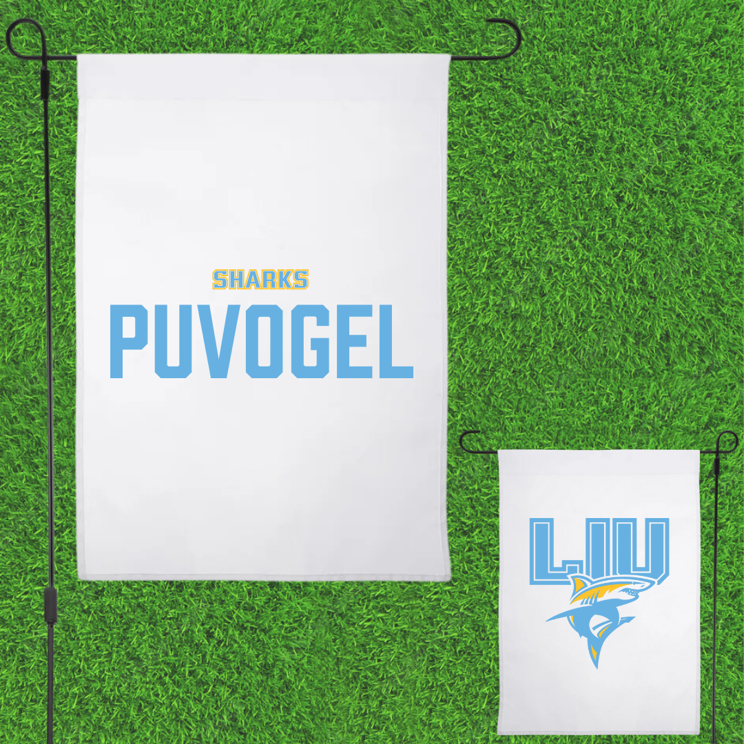 Long Island University Rowing White Garden Flag - Joseph Puvogel