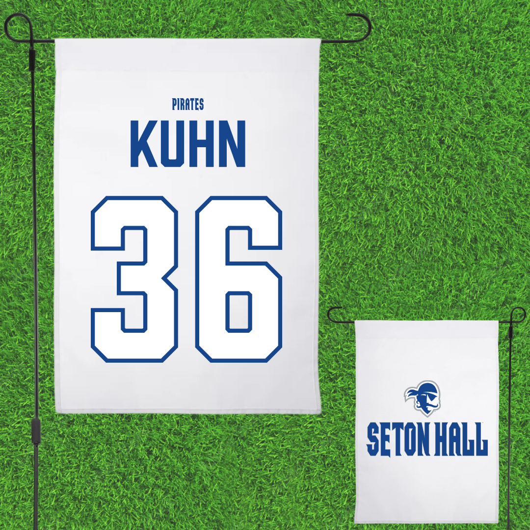 Seton Hall University Baseball White Garden Flag - #36 Jason Kuhn