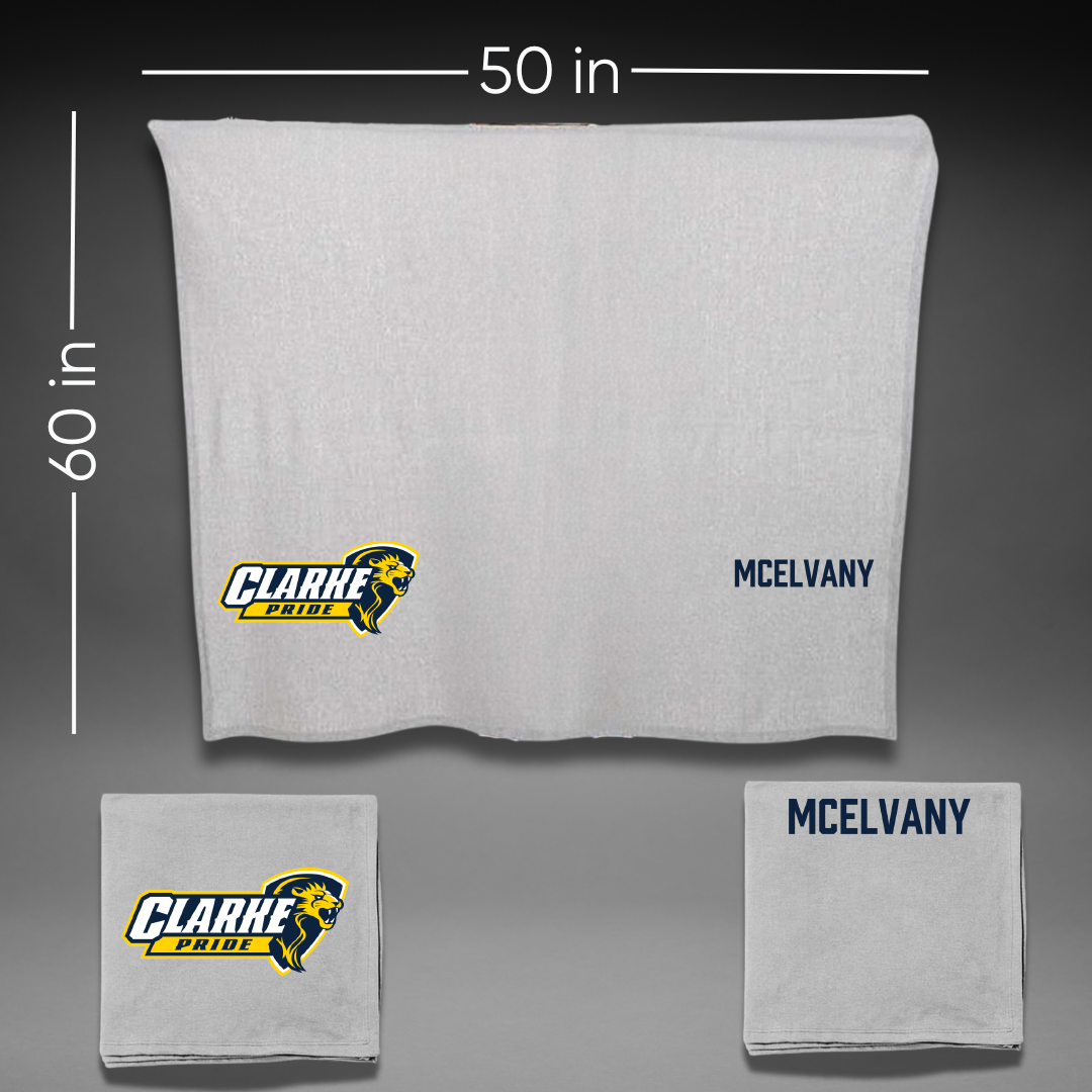 Clarke University Bowling (M) Gray Blanket - Mason McElvany