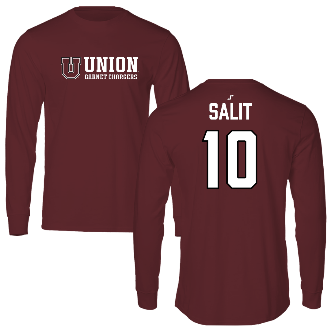 Union College Lacrosse Maroon General Long Sleeve - #10 Garrett Salit