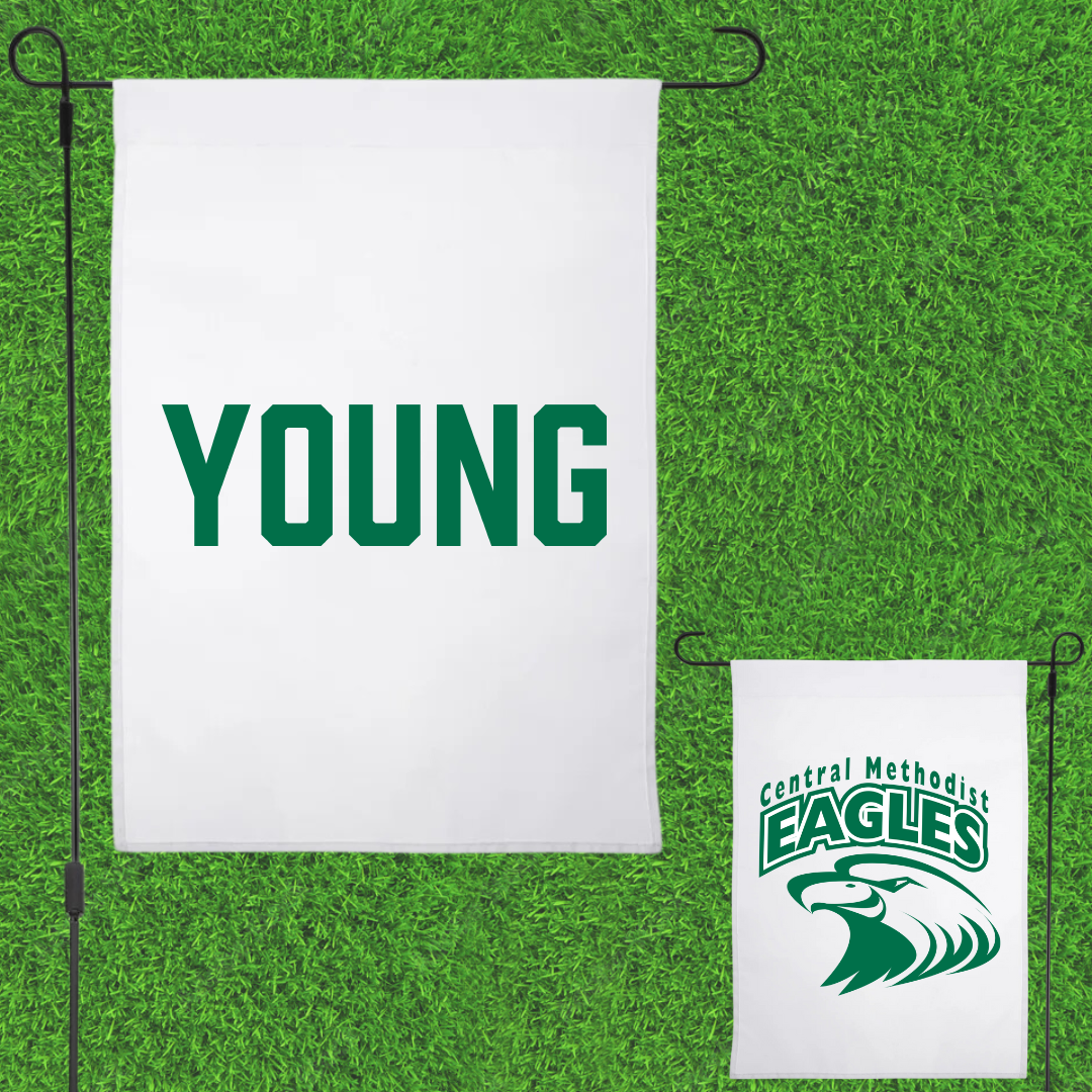 Central Methodist University TF and XC White Garden Flag - CJ Young