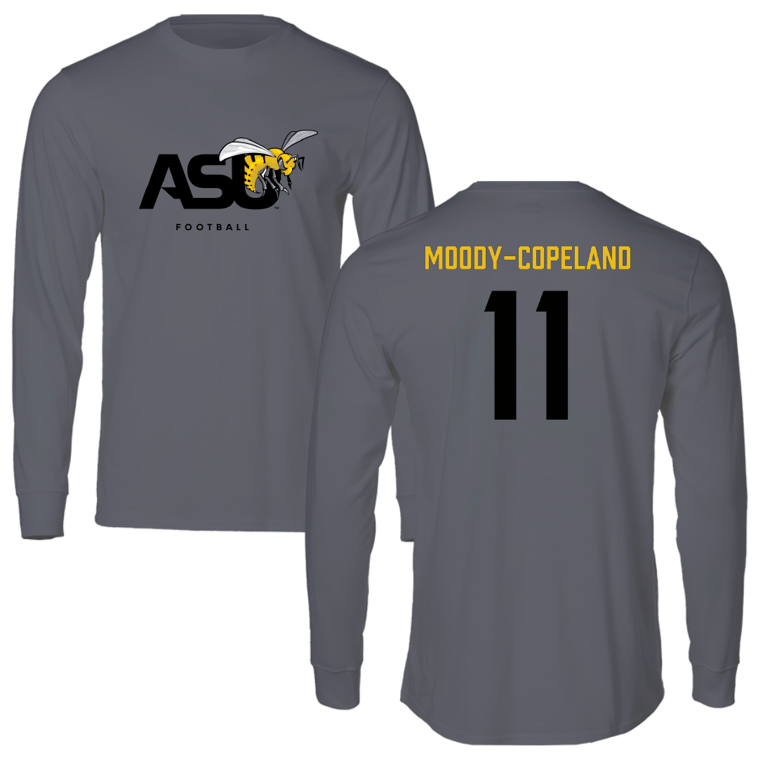 Alabama State University Football Dark Gray Long Sleeve - #11 Aydden Moody-copeland