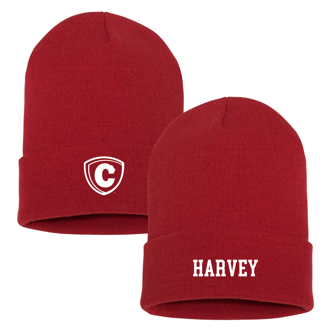 Carthage College Basketball (M) Red Beanie - #32 Jake Harvey