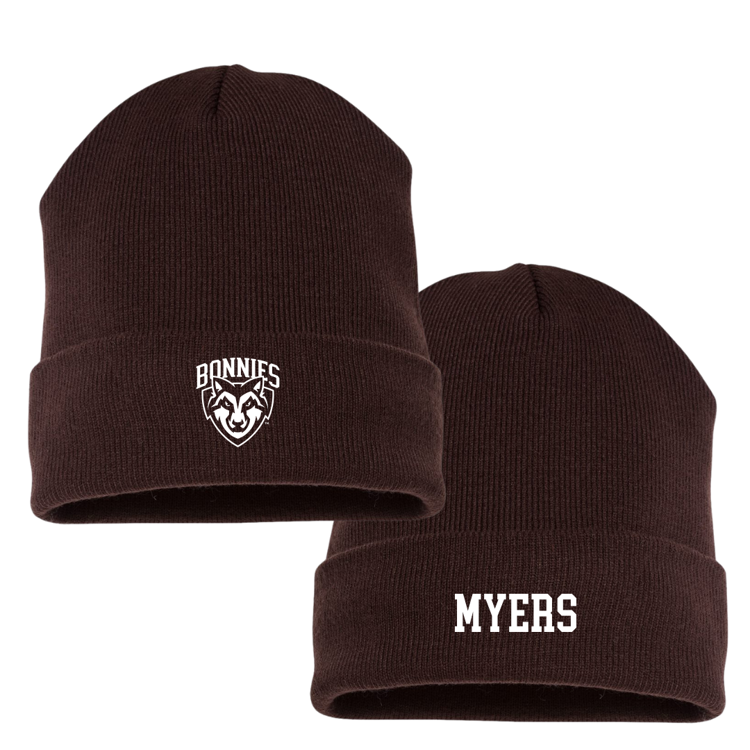 St. Bonaventure University Swimming & Diving Brown Beanie - Halle Myers