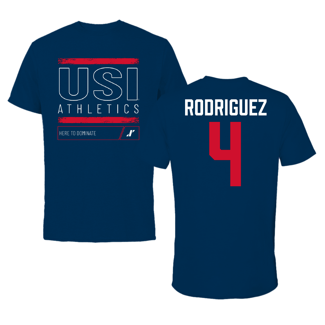 University of Southern Indiana Soccer Navy Dominate Tee - #4 Diego Rodriguez
