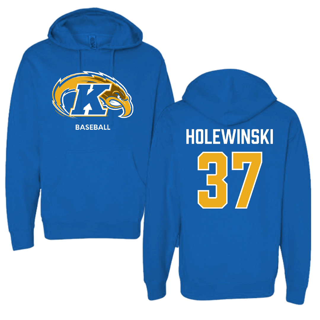 Kent State University Baseball Blue Hoodie - #37 Evan Holewinski