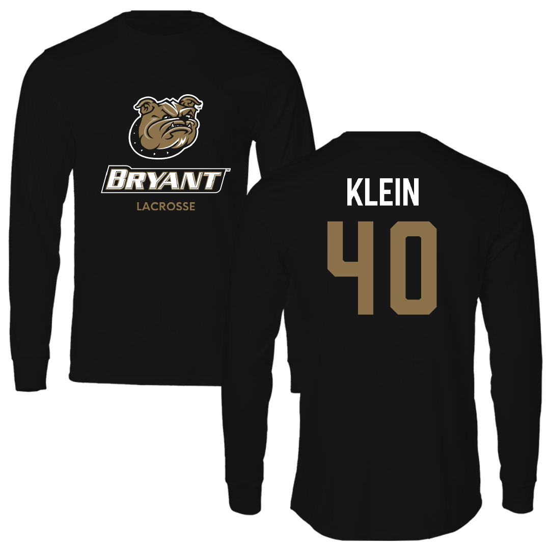 Bryant University Lacrosse (M) Black Performance Long Sleeve - #40 Sam Klein