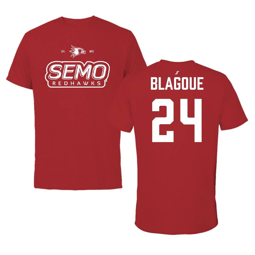 Southeast Missouri State University Softball Canvas Red General Tee - #24 Lilly Blagoue