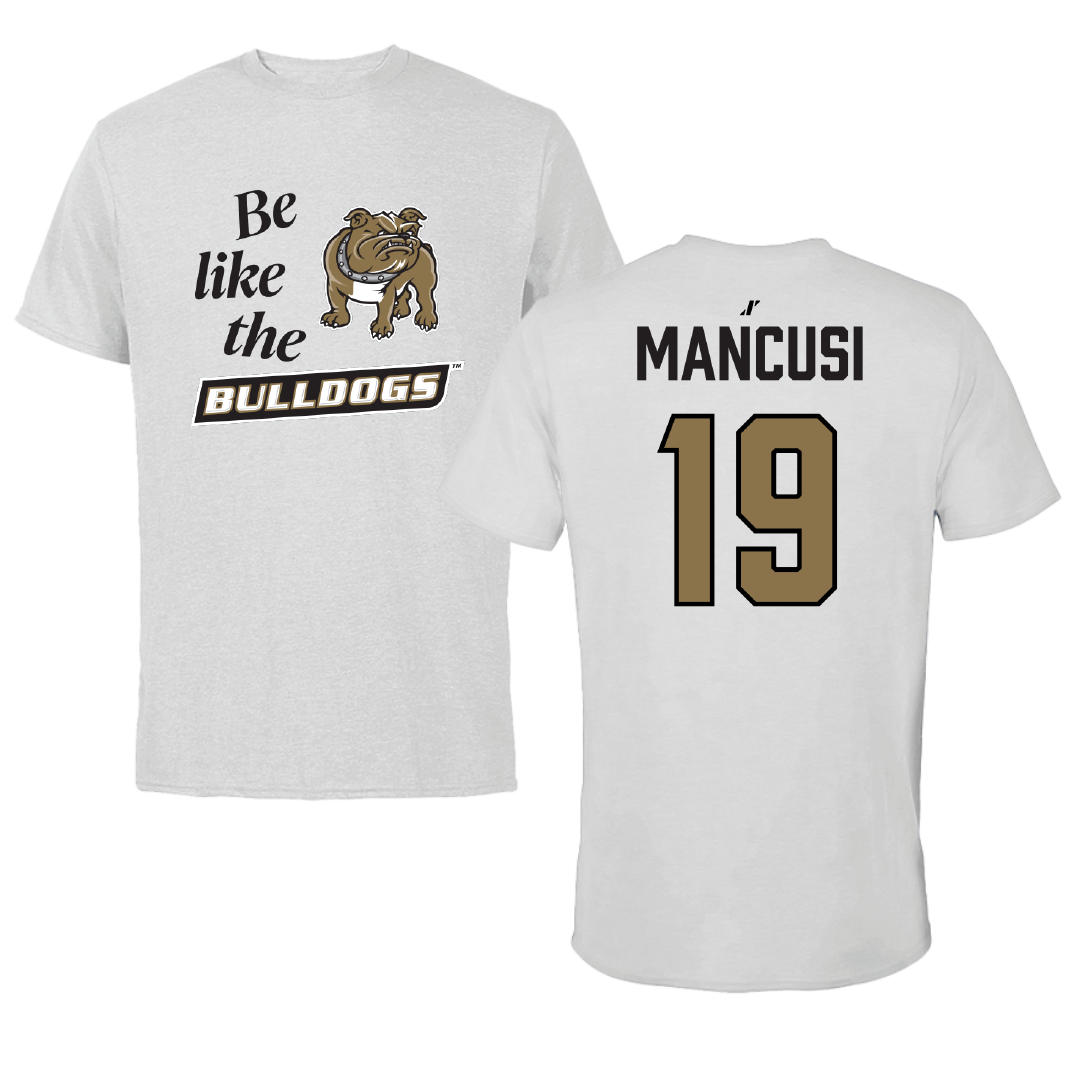 Bryant University Softball Light Gray Be Like Us Performance Tee - #19 Emilia Mancusi