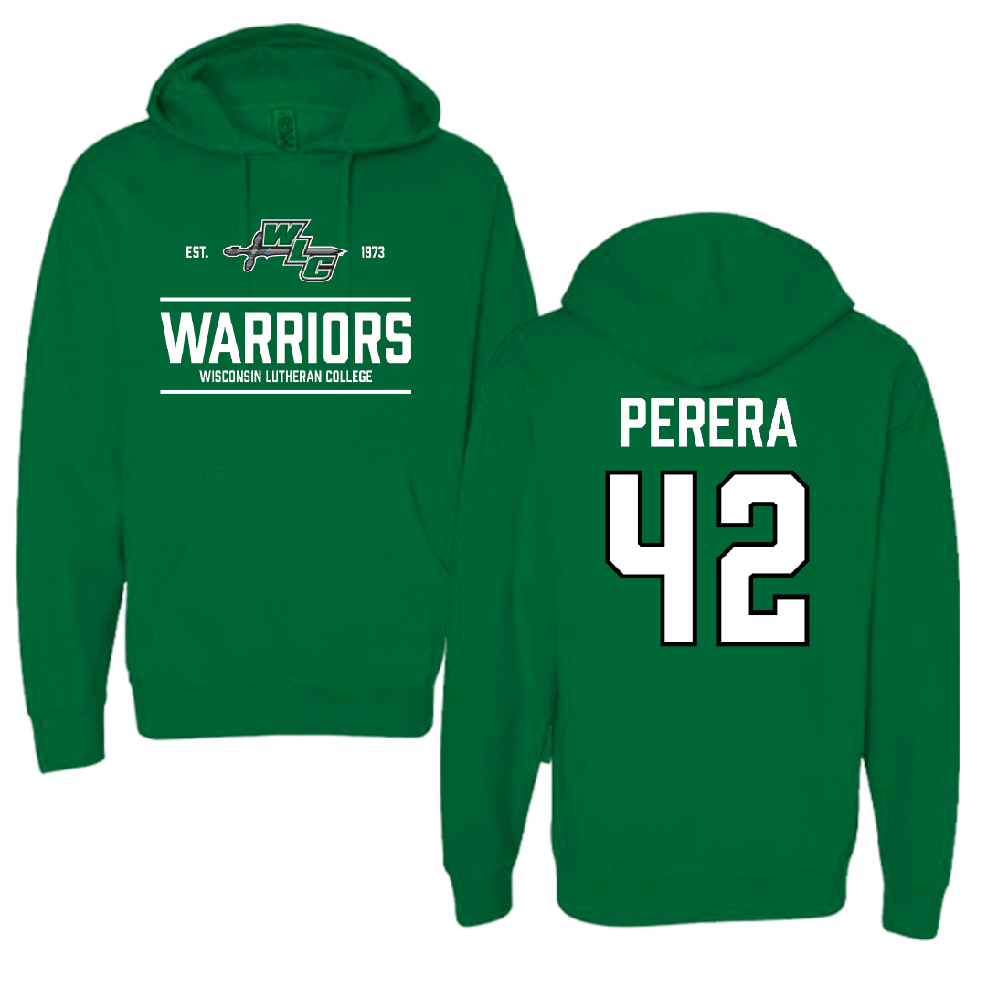 Wisconsin Lutheran College Football Green General Hoodie - #42 Jalen Perera