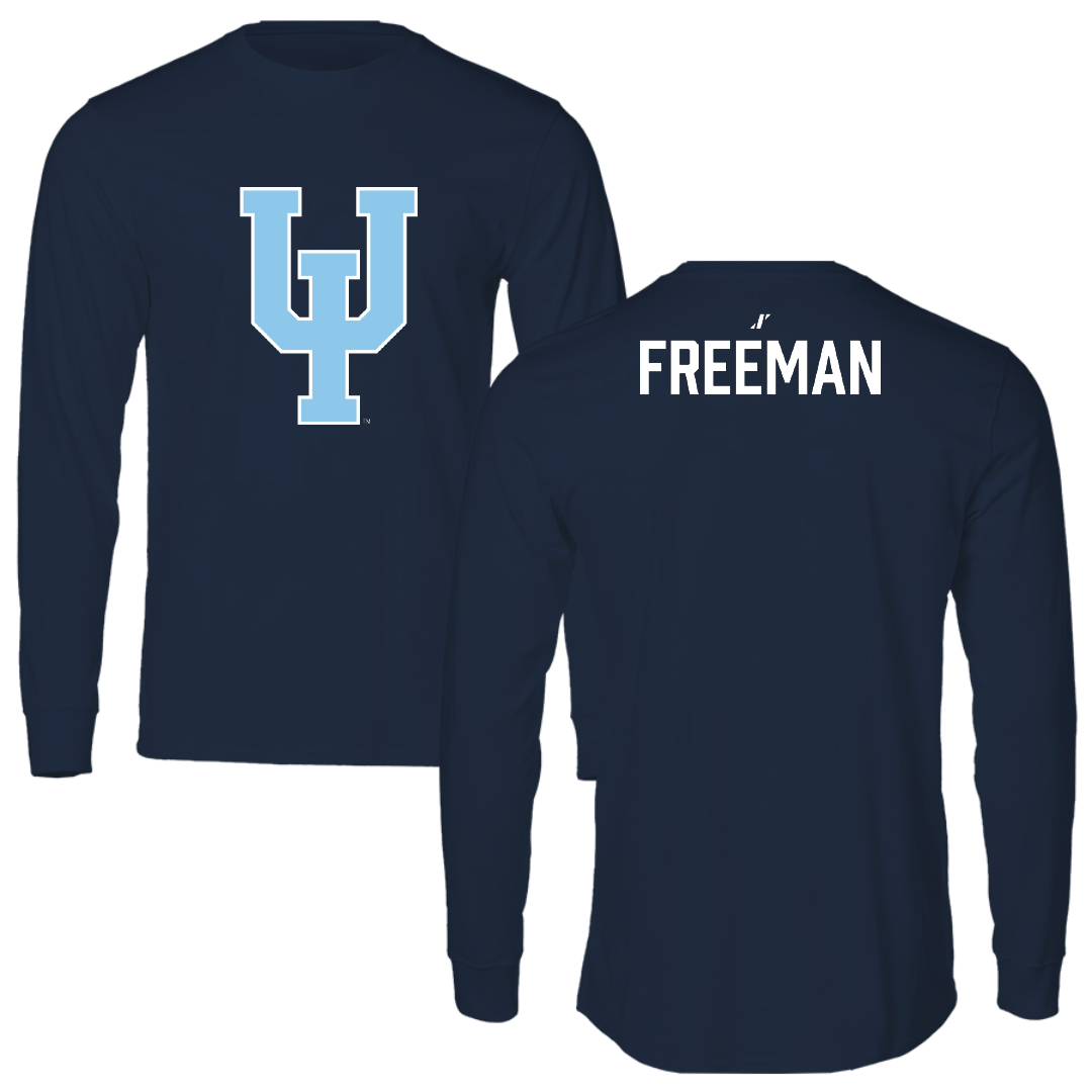 Upper Iowa University Wrestling Navy Performance Long Sleeve - Geoffery Freeman