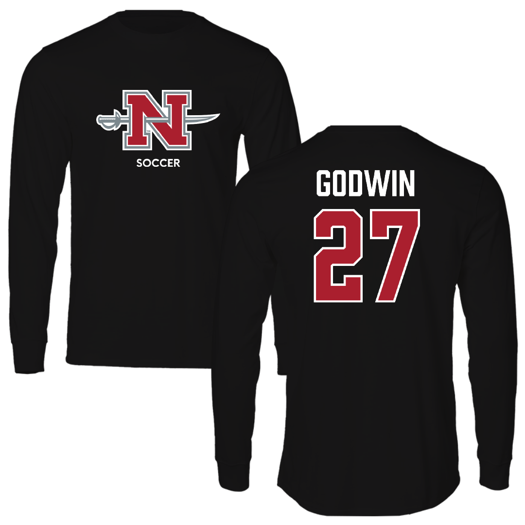 Nicholls State University Soccer (W) Black Mascot Performance Long Sleeve - #27 Emma Godwin