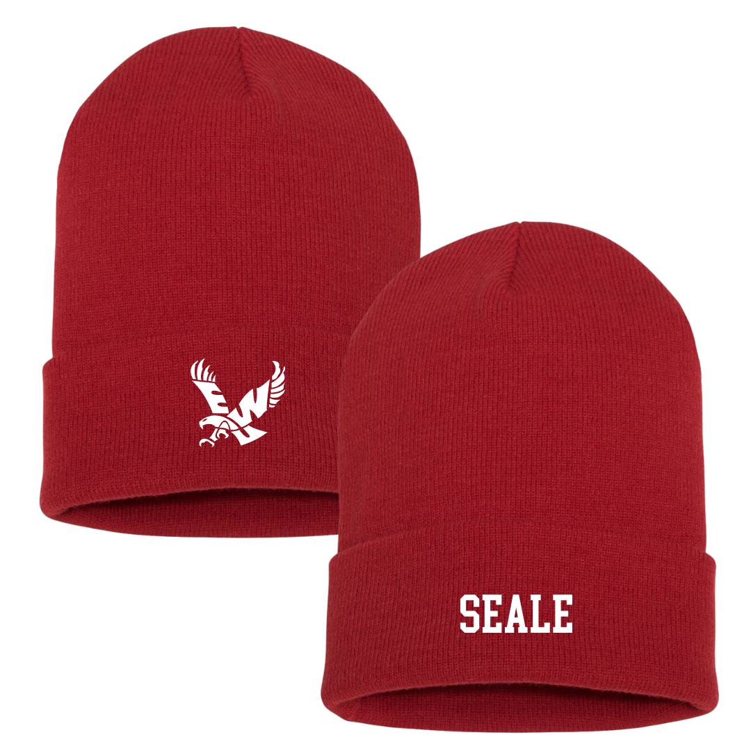 Eastern Washington University Basketball (M) Red Beanie - #22 Jackson Seale