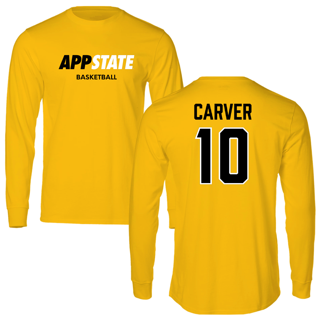 Appalachian State University Basketball (W) Gold Performance Long Sleeve - #10 Emily Carver