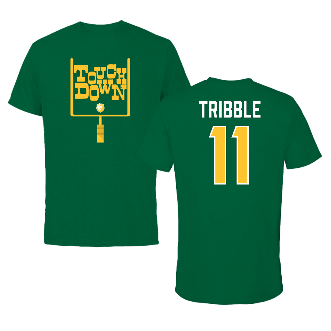 Southeastern Louisiana University Football Green Touchdown Performance Tee - #11 Nolan Tribble