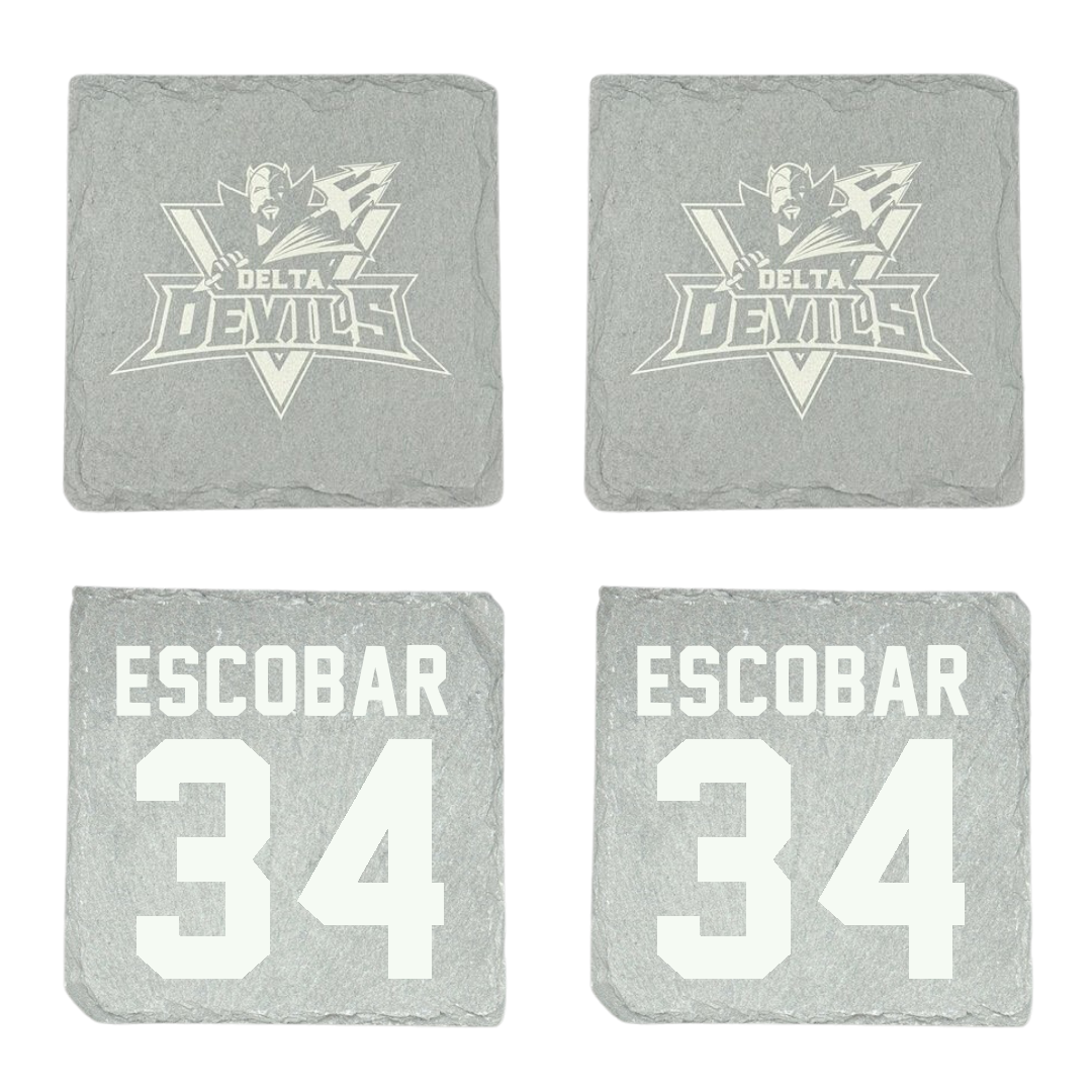 Mississippi Valley State University Baseball Stone Coaster (4 Pack)  - #34 Angel Escobar