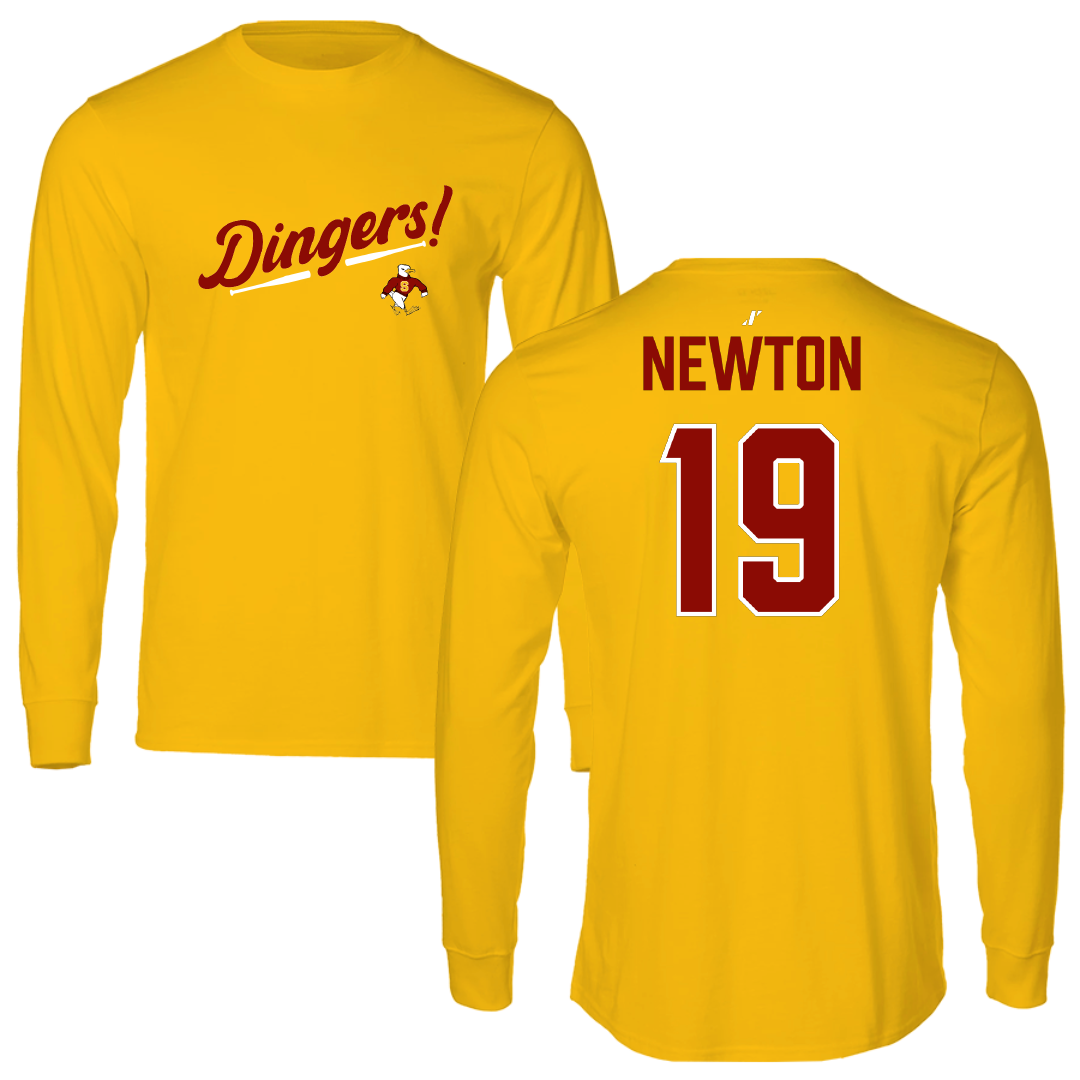 Salisbury University Baseball Gold Dingers Long Sleeve - #19 Jay Newton