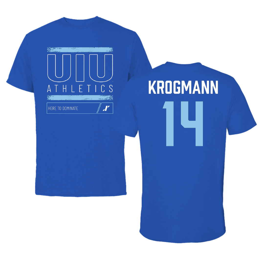 Upper Iowa University Volleyball (W) Blue Dominate Tee - #14 Brooke Krogmann