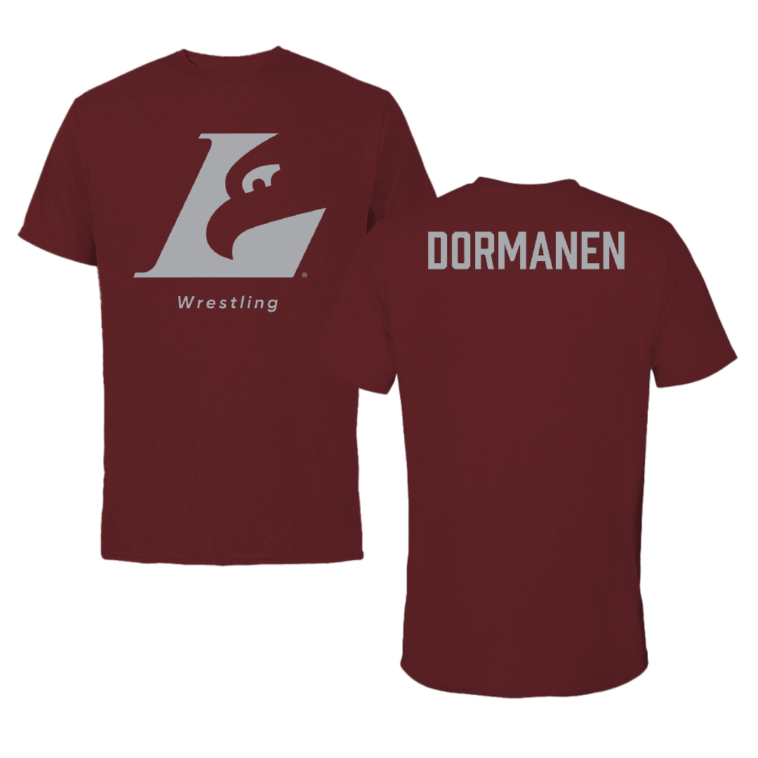 University of Wisconsin-La Crosse Wrestling (M) Maroon Performance Tee - Tyler Dormanen