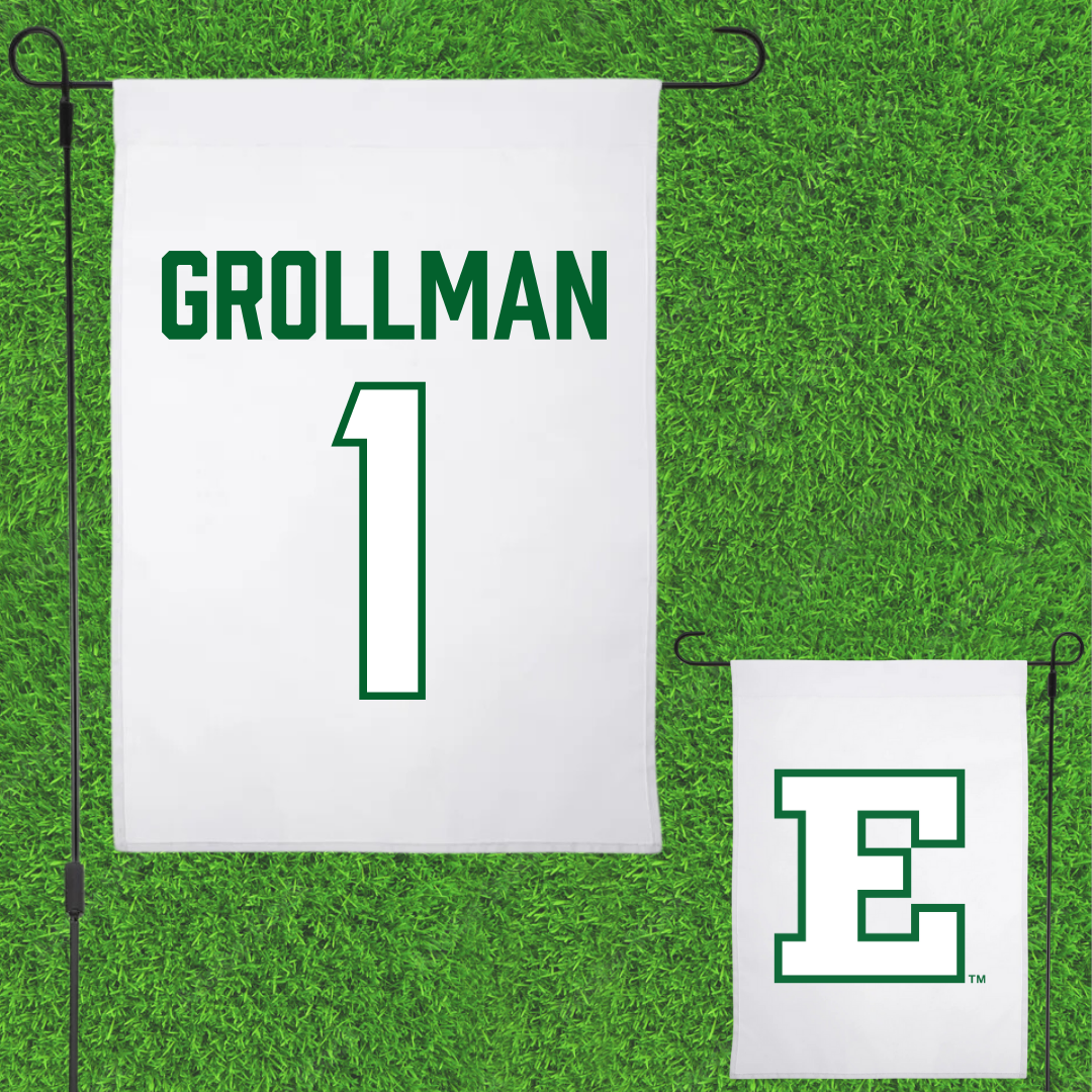 Eastern Michigan University Lacrosse White Garden Flag - #1 Tracy Grollman