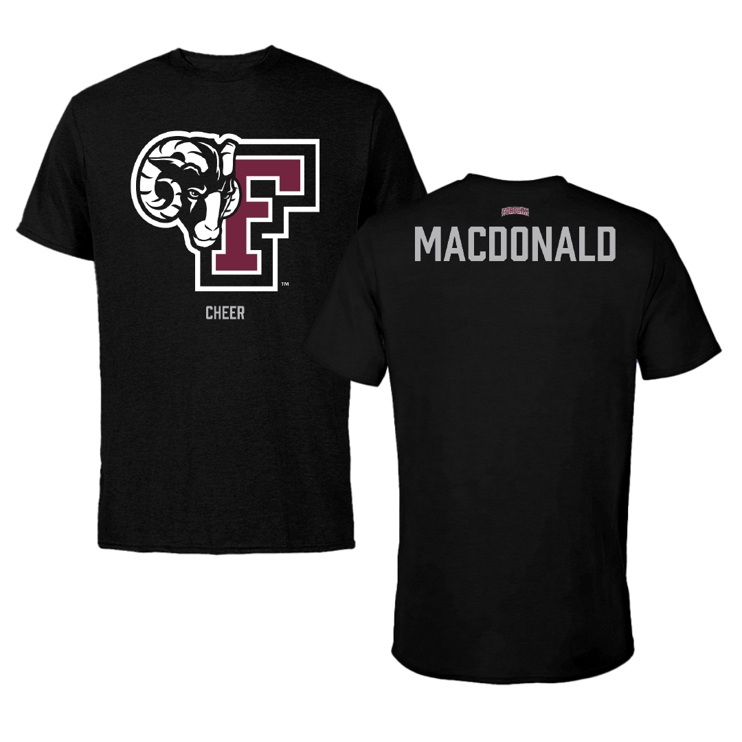 Fordham University Cheer Black Performance Tee - Cara MacDonald
