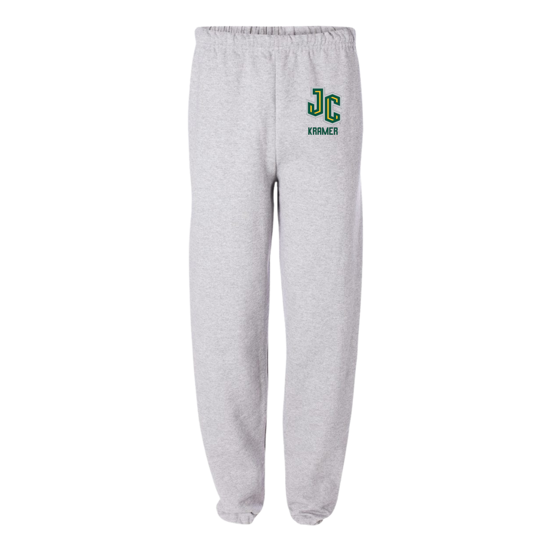 New Jersey City University Baseball Light Gray Sweatpants - #21 Phil Kramer