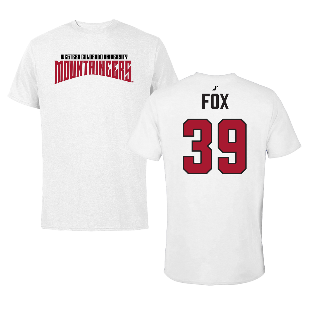 Western Colorado University Football White Classic Performance Tee - #39 Joey Fox
