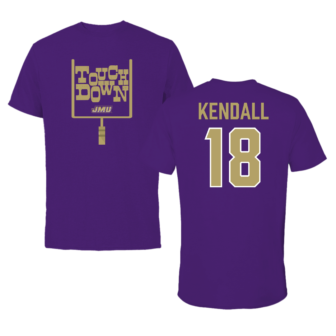 James Madison University Football Purple Touchdown Performance Tee - #18 Blake Kendall
