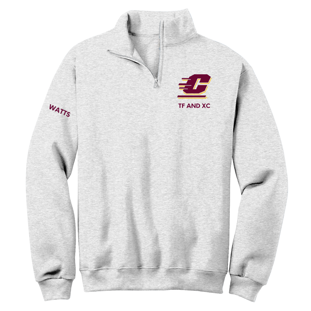 Central Michigan University TF and XC Light Gray Quarter-Zip - Robyn Watts