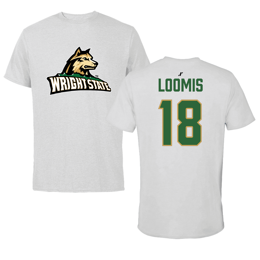 Wright State University Volleyball (W) Light Gray Tee - #18 Sophia Loomis