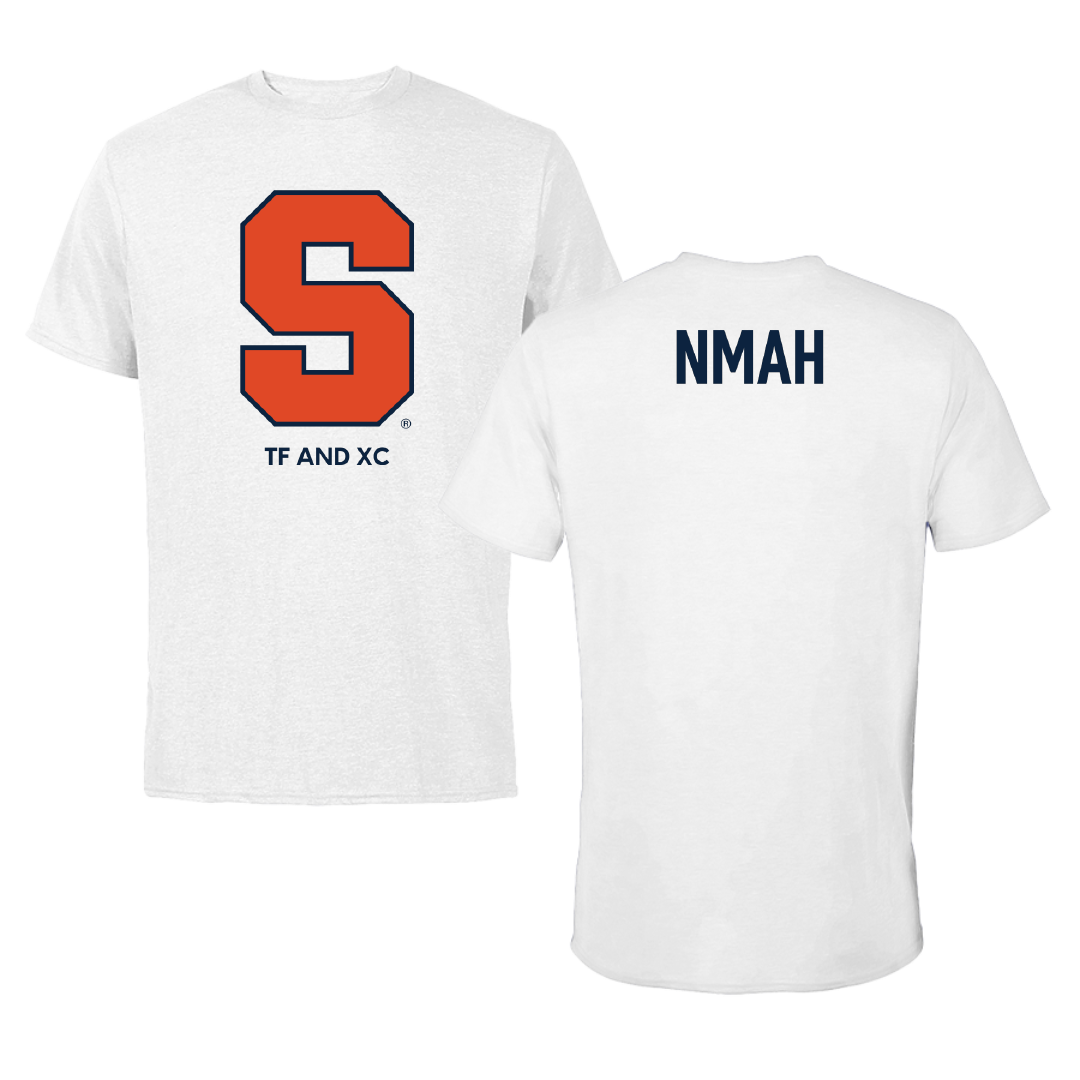 Syracuse University TF and XC White Performance Tee - James Nmah