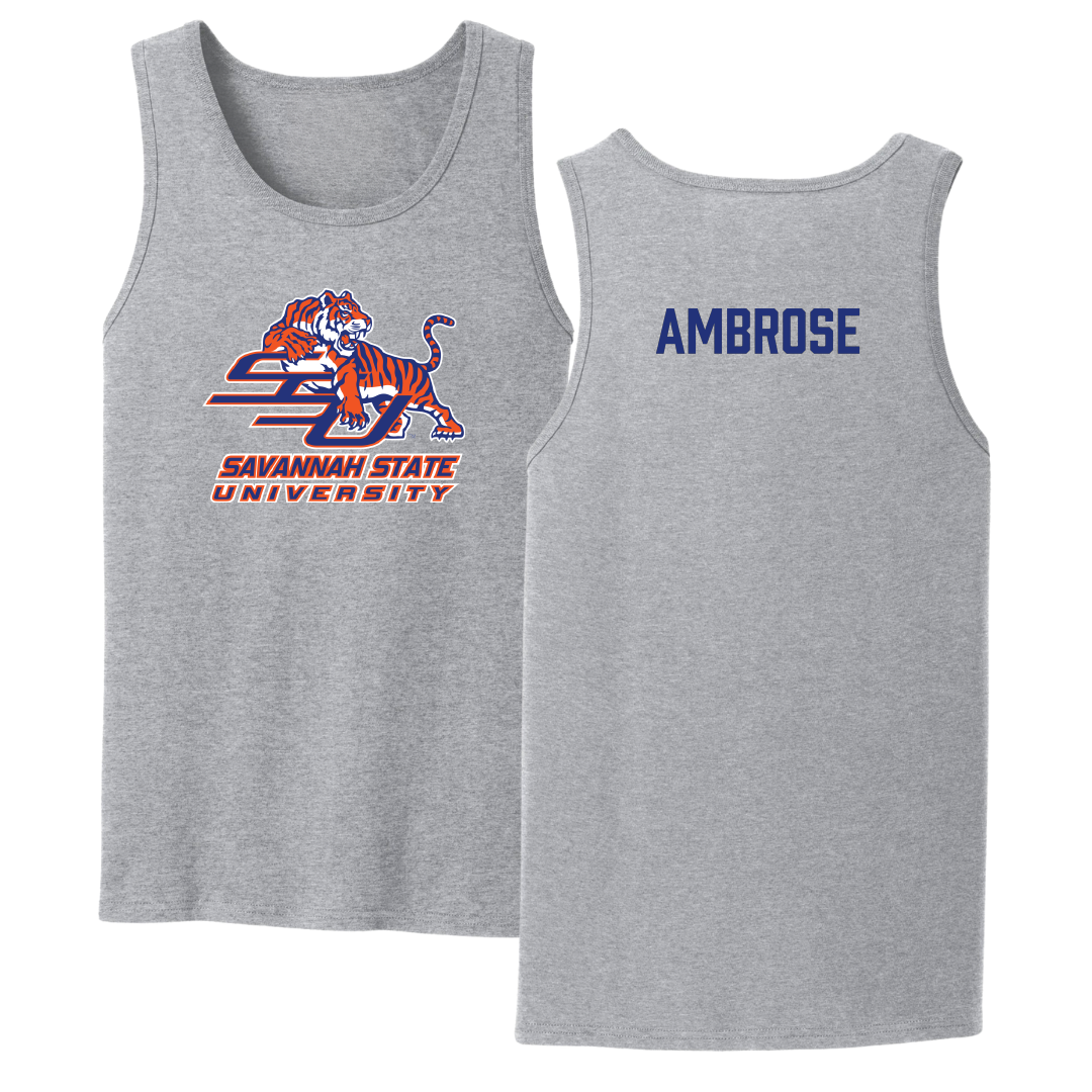 Savannah State University Baseball Sport Gray Tank Top - Sean Ambrose