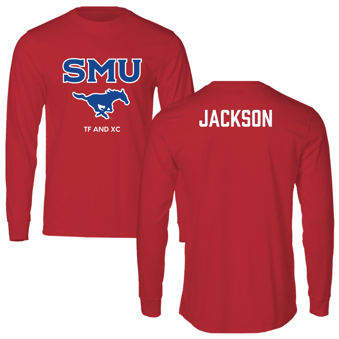 Southern Methodist University TF and XC Red Long Sleeve - Maykayla Jackson