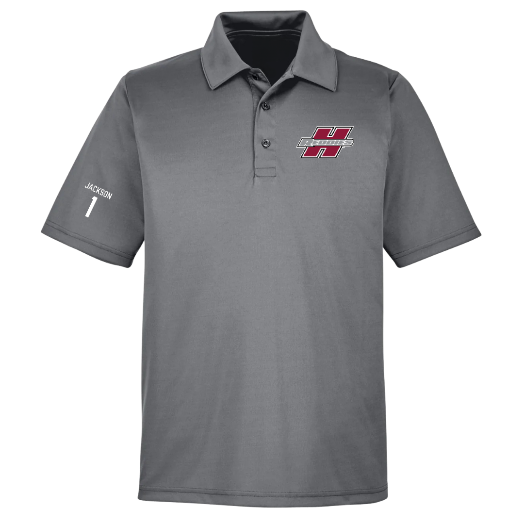 Henderson State University Football Light Gray Polo - #1 Timieone Jackson