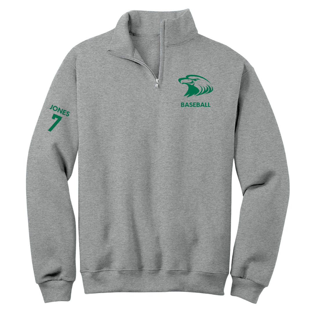 Central Methodist University Baseball Sport Gray Quarter-Zip - #7 Landyn Jones