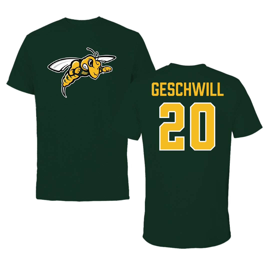 Black Hills State University Softball Forest Green Tee - #20 Kaitlyn Geschwill