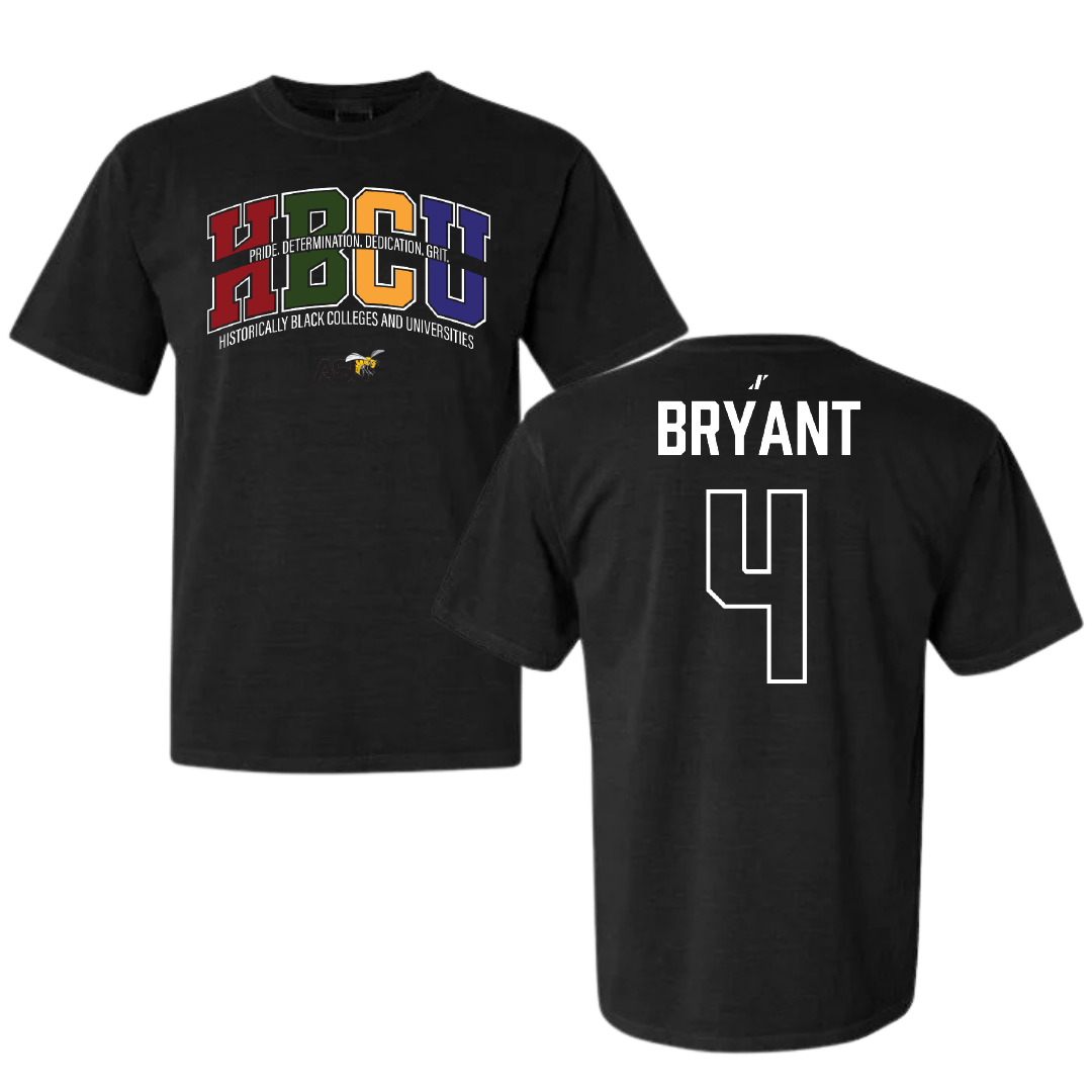 Alabama State University Basketball Black HBCU Comfort Colors Tee - #4 Kaitlyn Bryant