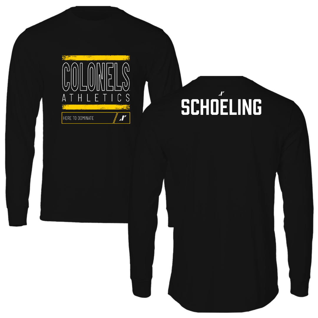 Centre College Swimming & Diving Black Dominate Long Sleeve - Gavin Schoeling