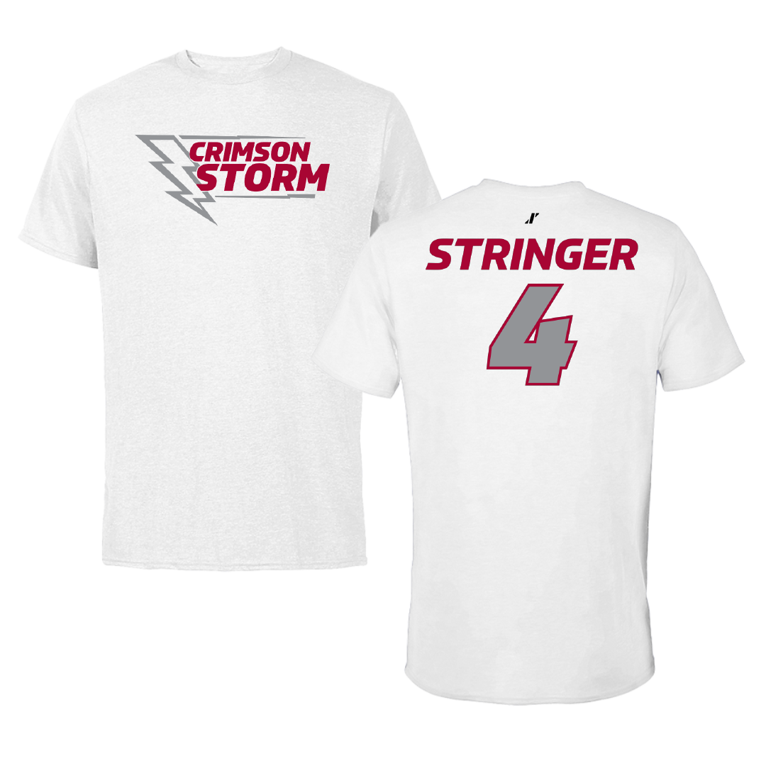 Southern Nazarene University Soccer (W) White Performance Tee - #4 Shianne Stringer