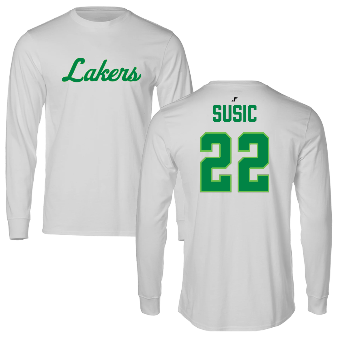 Roosevelt University Basketball Light Gray Performance Long Sleeve - #22 Nina Susic