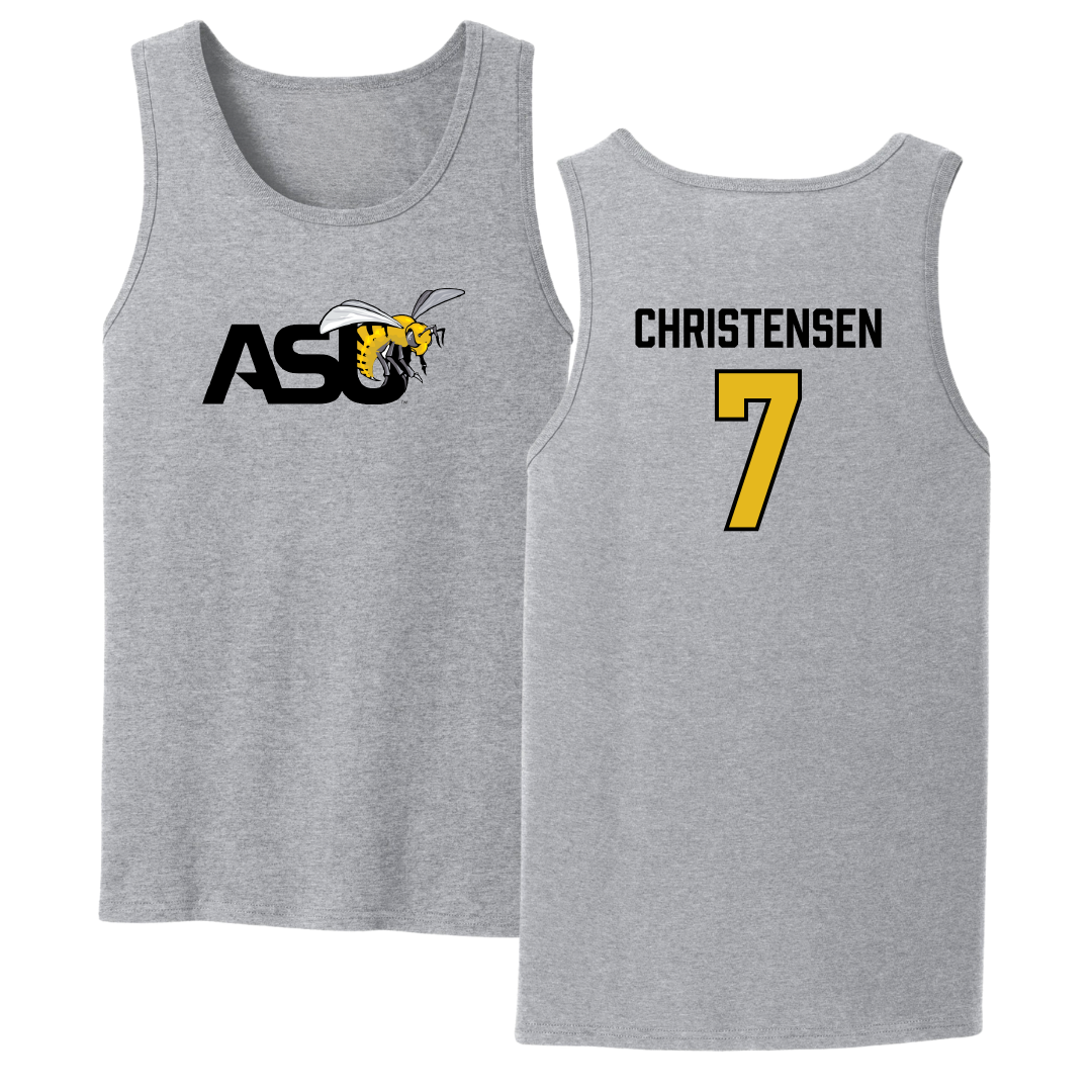 Alabama State University Baseball Sport Gray Tank Top - #7 Jax Christensen