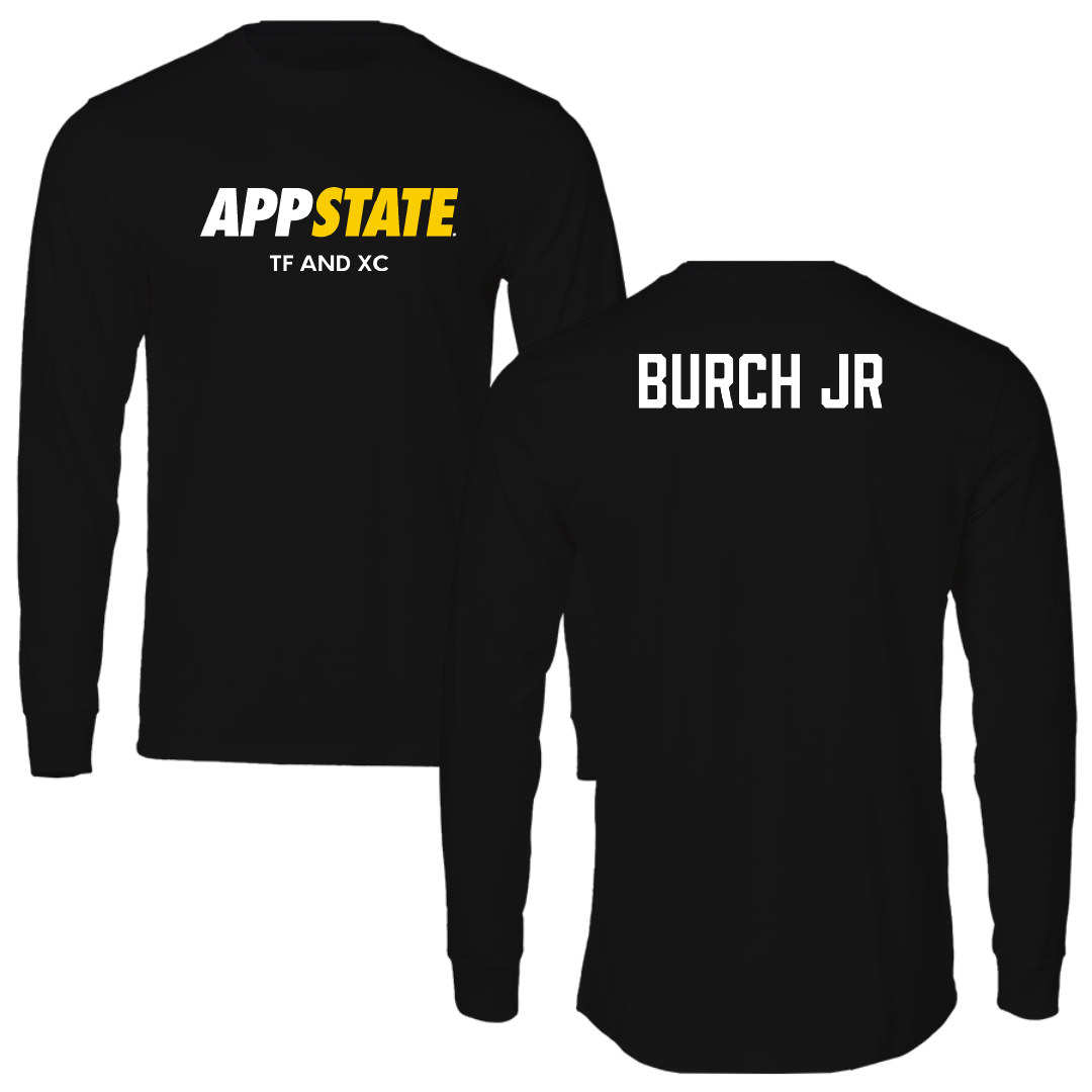 Appalachian State University TF and XC Black Block Performance Long Sleeve - Jeremiah Burch Jr