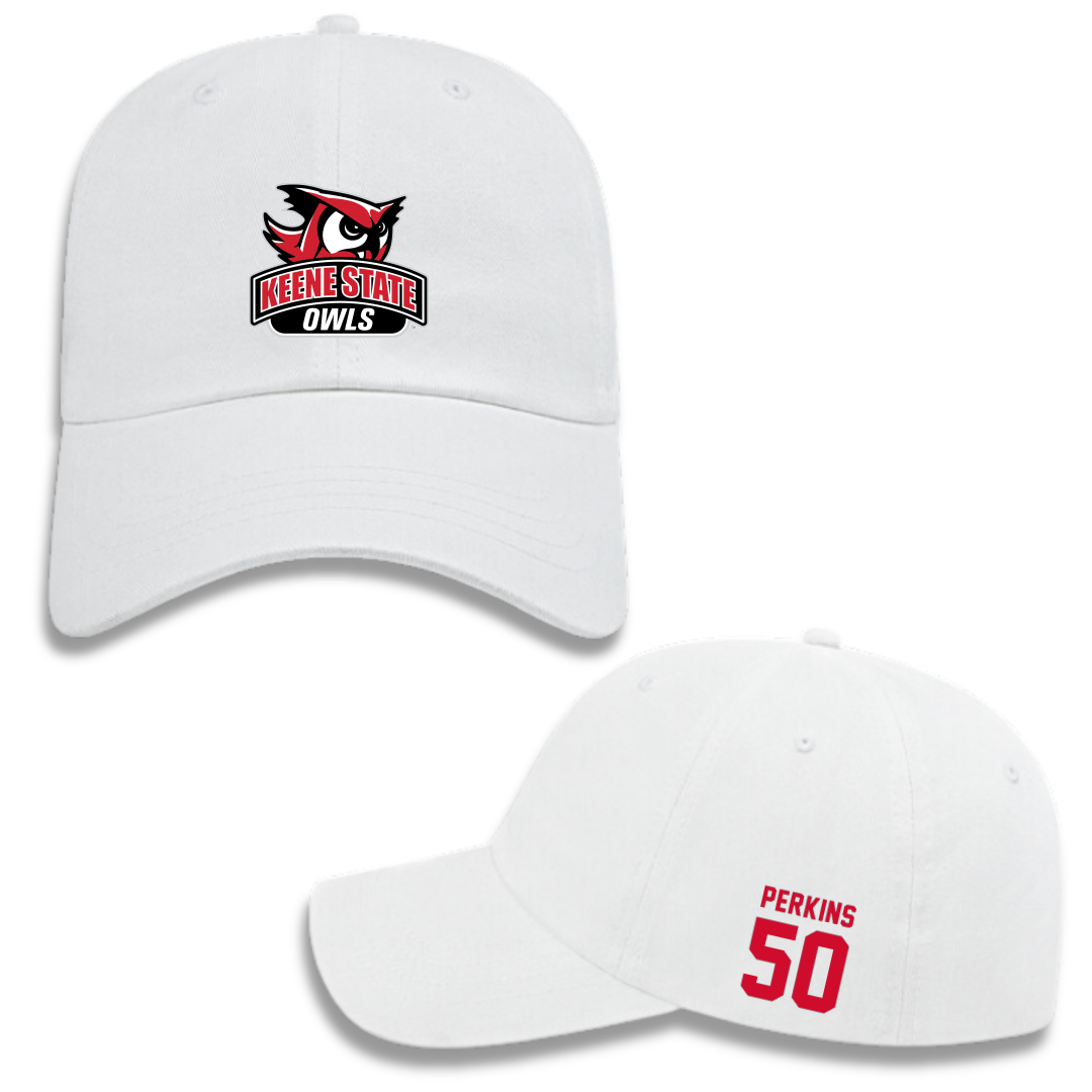 Keene State College Basketball (M) White Hat - #50 Henry Perkins