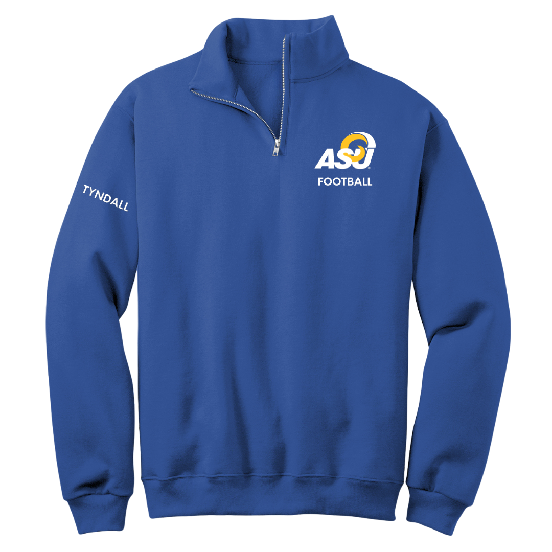 Angelo State University Football Blue Quarter-Zip - Nick Tyndall