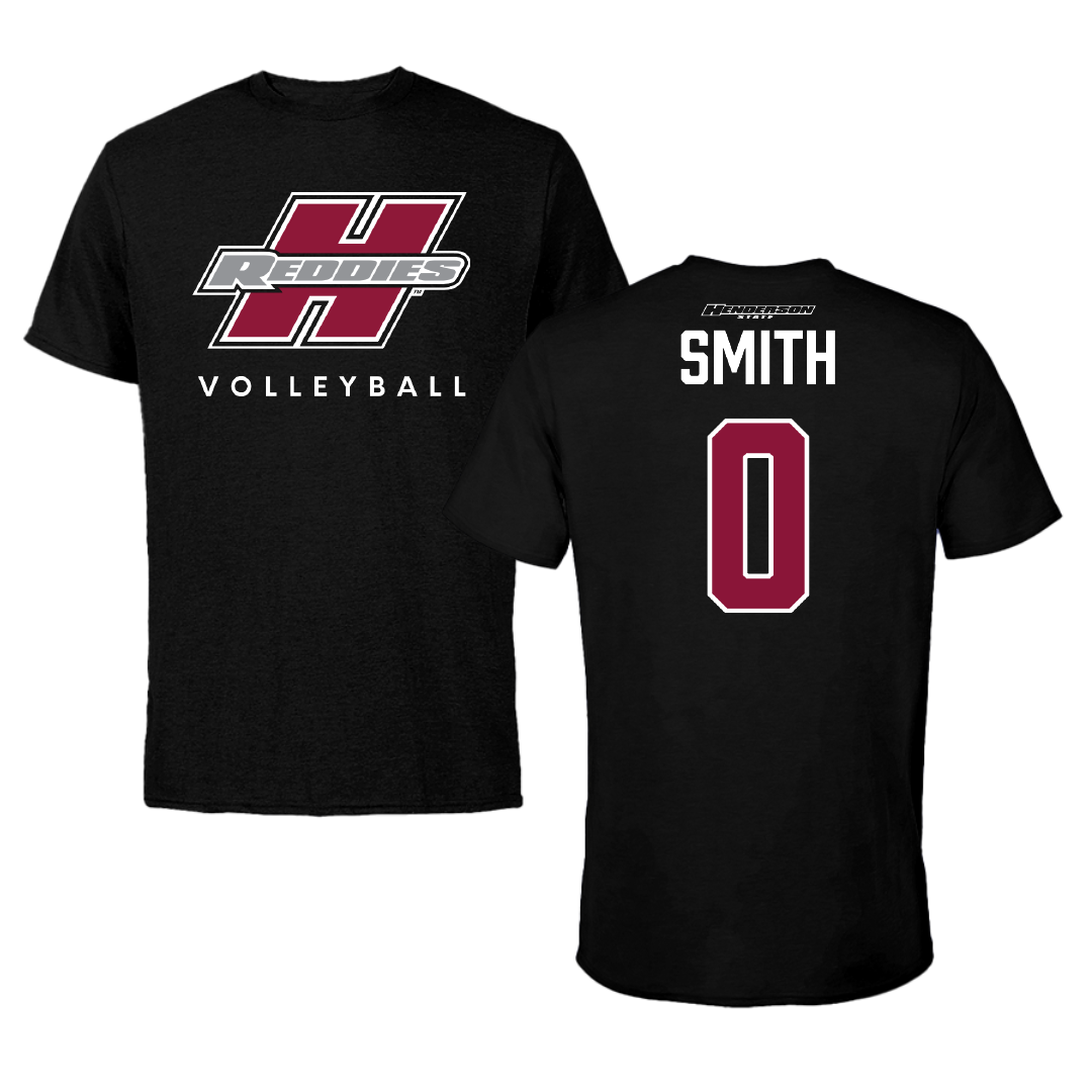 Henderson State University Volleyball Black Performance Tee - #0 Melia Smith
