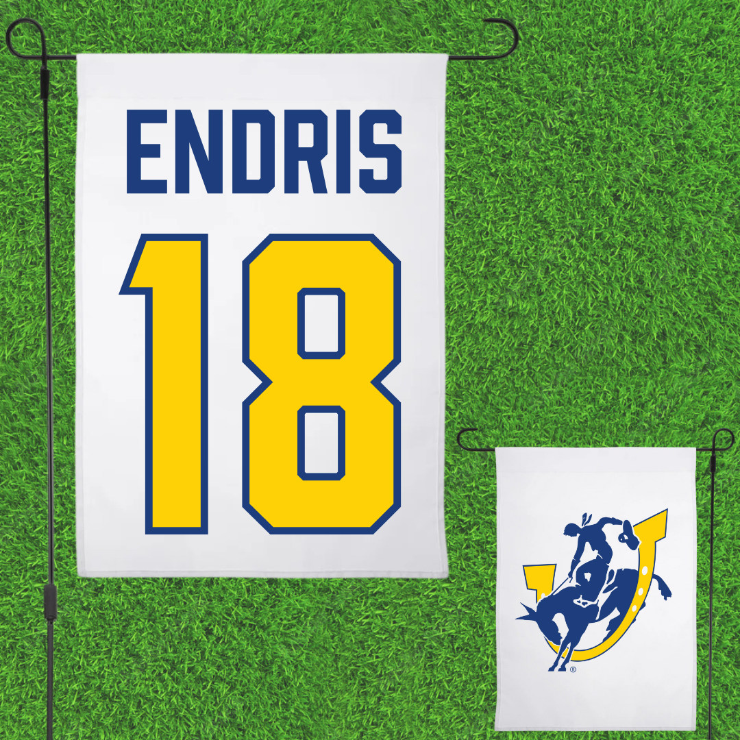Southern Arkansas University Softball White Garden Flag - #18 Paris Endris