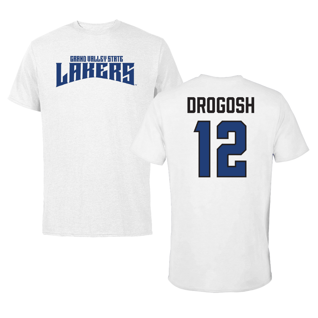 Grand Valley State University Football White Classic Tee - #12 Brady Drogosh