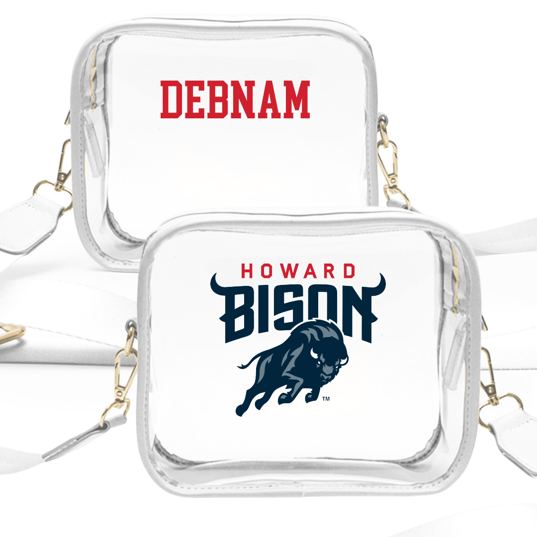 Howard University Swimming & Diving White Clear Stadium Bag - Skylar Debnam