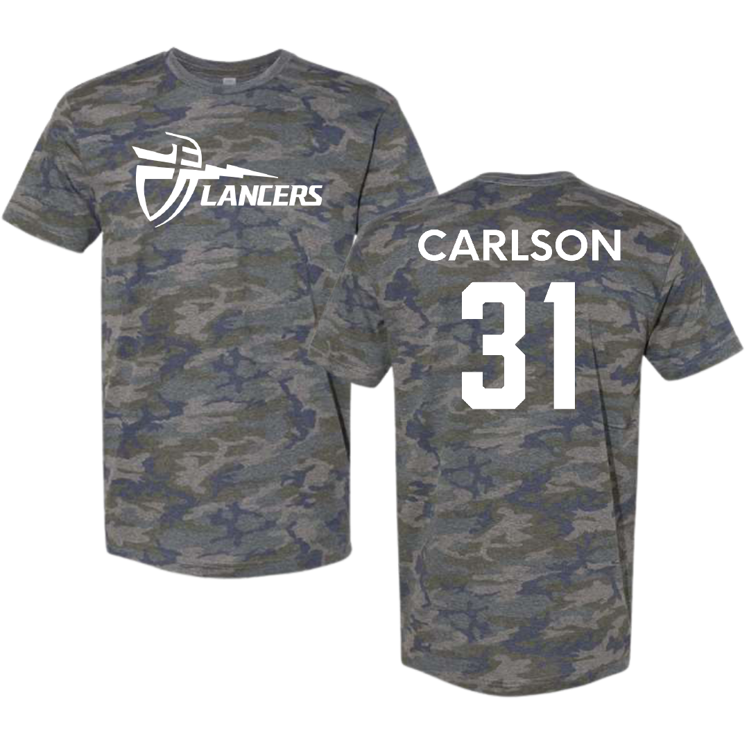 California Baptist University Baseball Vintage Camo Tee - #31 John Carlson