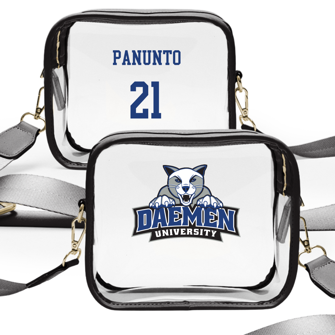 Daemen University Soccer (M) Black Clear Stadium Bag - #21 Marco Panunto